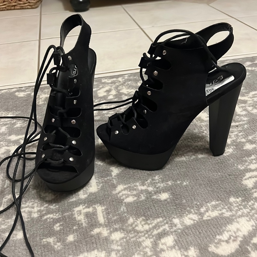 Strappy heels